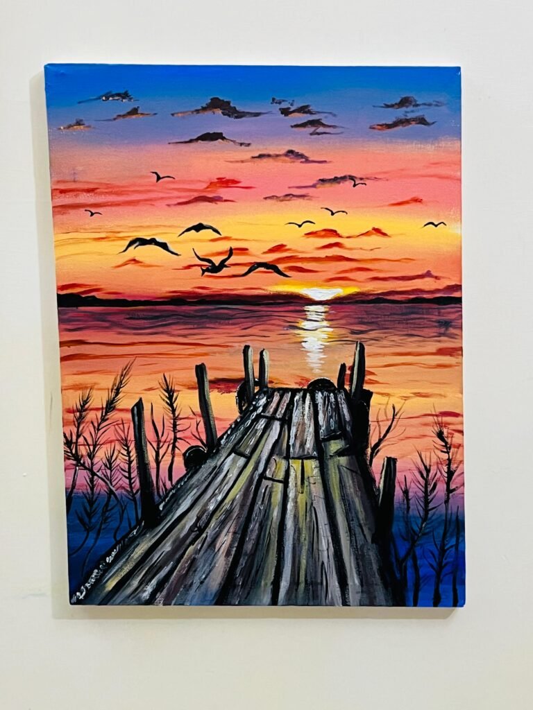 how to paint sunsets