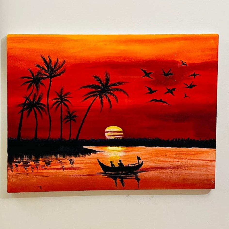 sunset painting